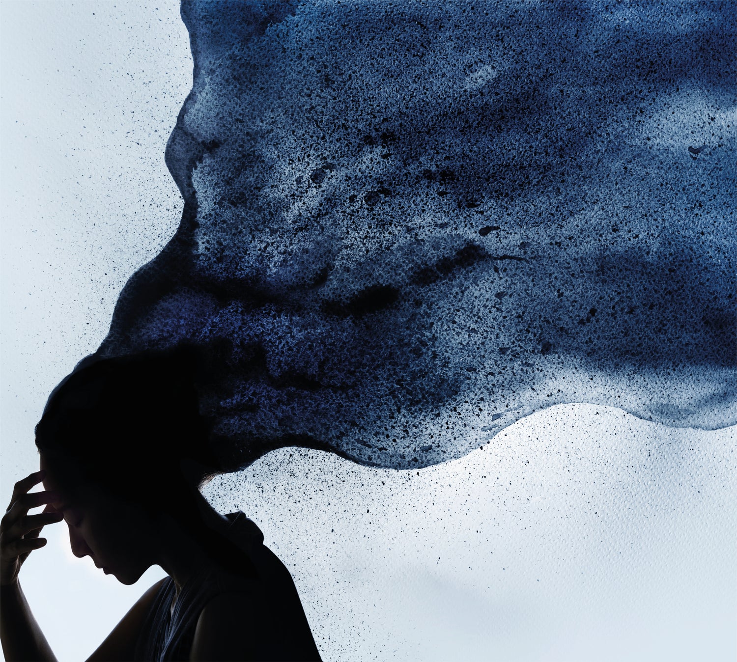 Woman suffering from mental health problems